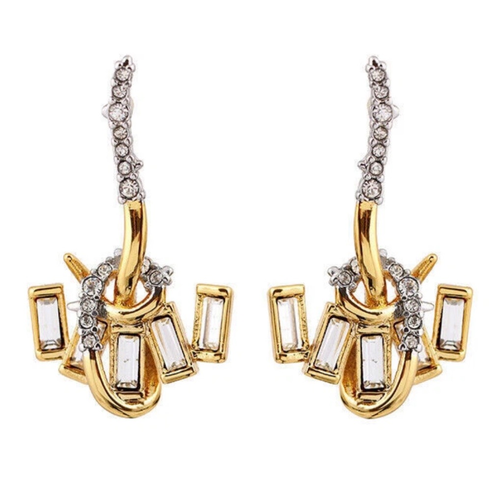 ALEXIS BITTAR • Asteralis Crystal Encrusted Gold Earrings